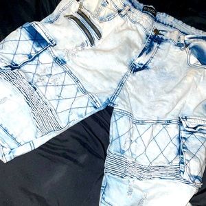 COPY - FADED BLUE JEAN SHORTS